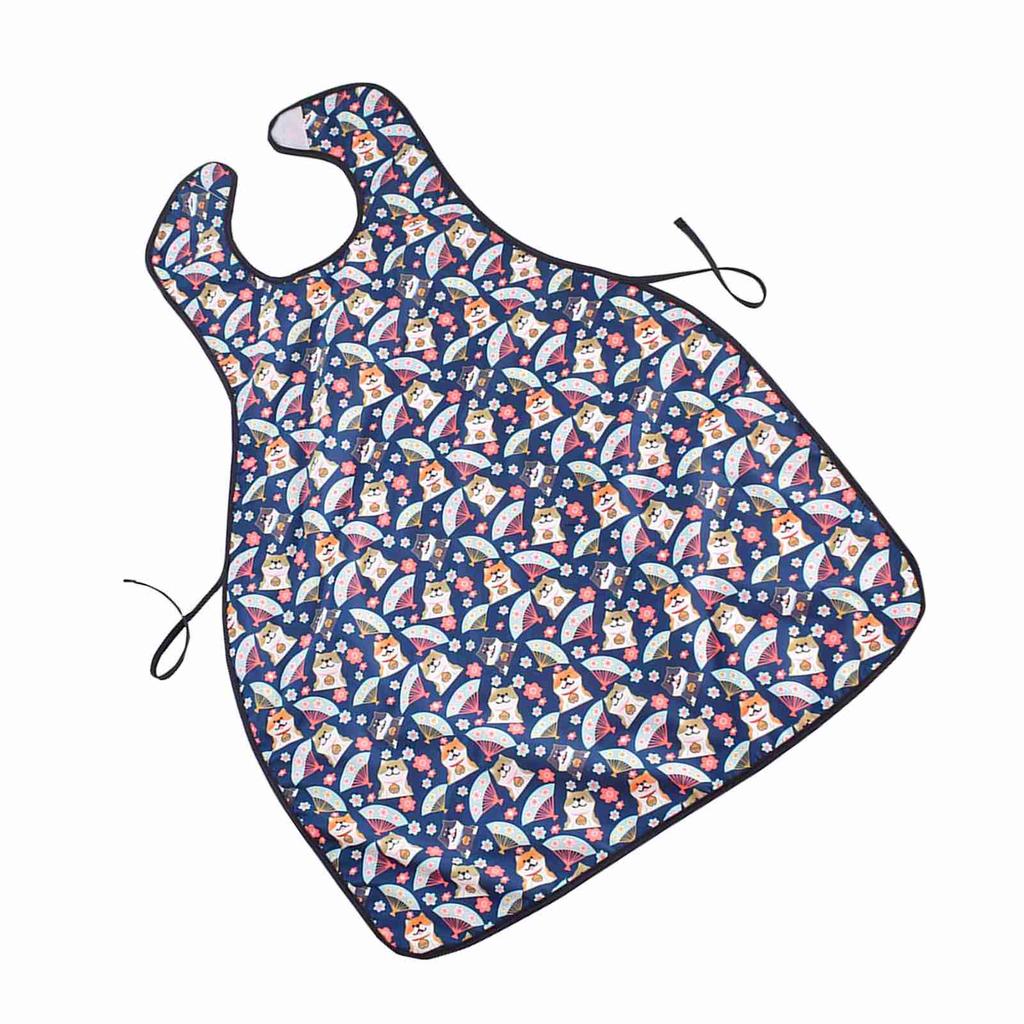Adult Bib for Elderly Anti Dirty Breathable Soft Reusable Washable   Proof Eating Clothing Protector