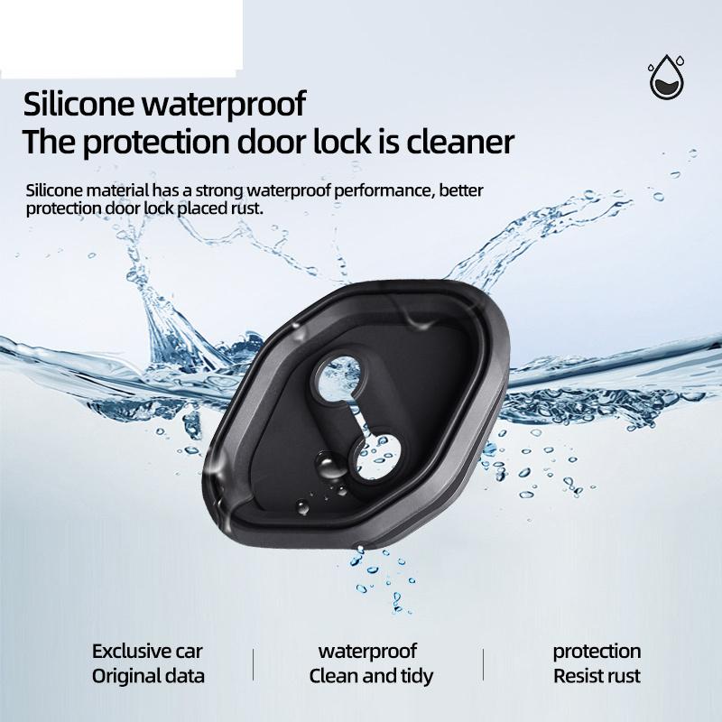 Car Door Lock Buckle Anti-collision Protective Cover For Toyota RAV4 2013- Camry Vios C-HR CHR  4pcs Absorber Silicone