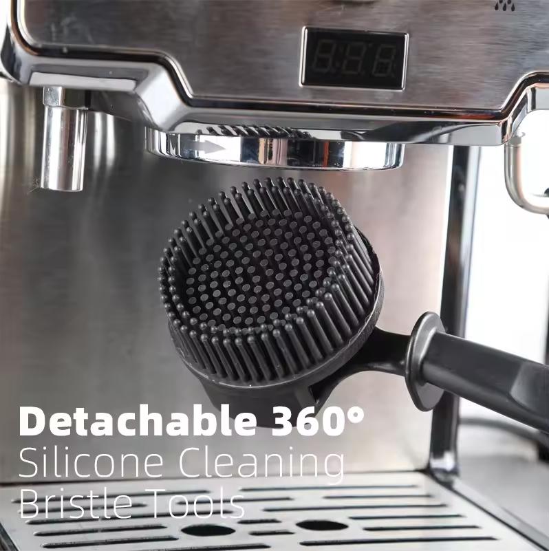 51mm 58mm Espresso Machine Cleaning Brush Tool Silicone Cleaning Bristle Tools