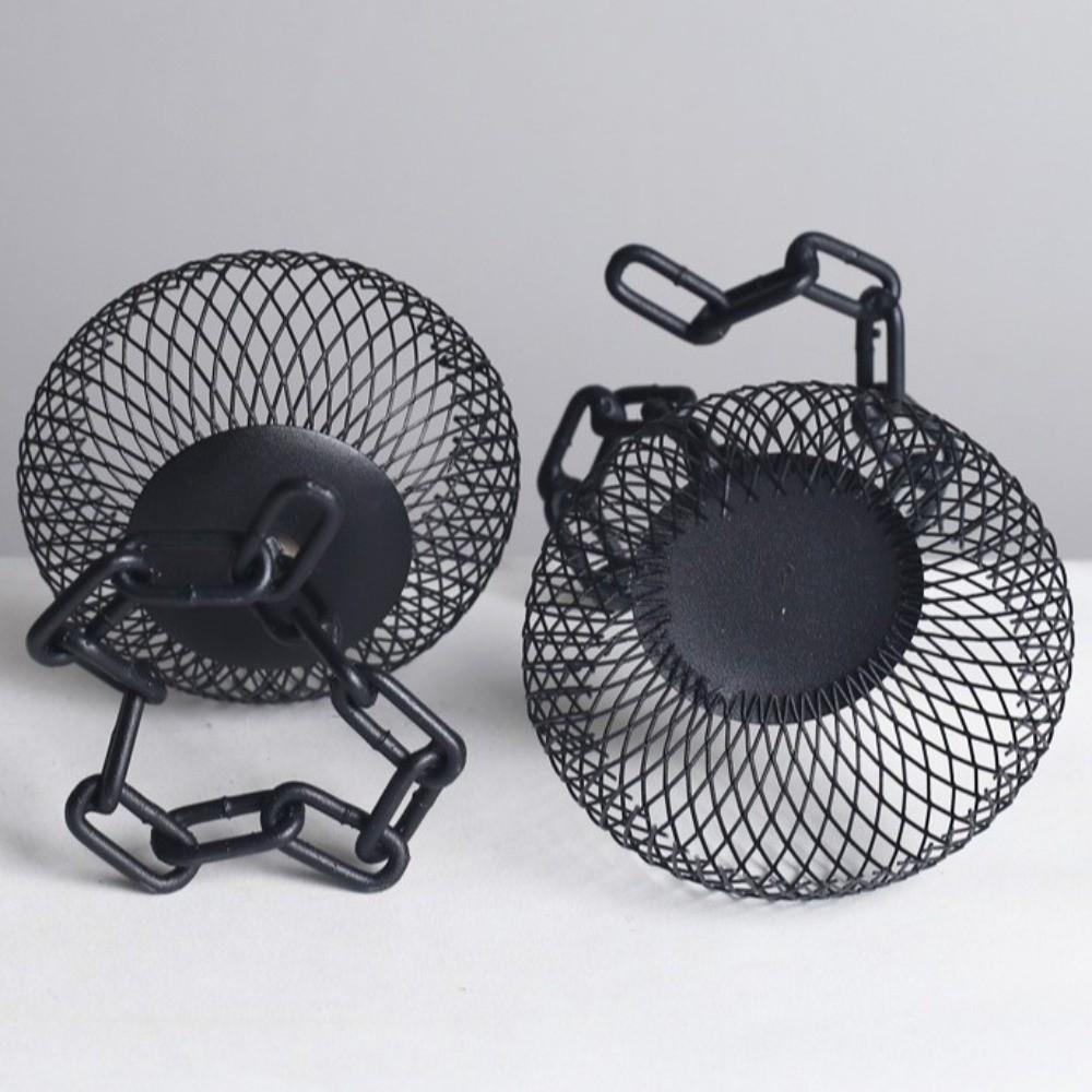 High Temperature Resistant Chain Candle Holder Metal Candles Stand Cage Candelabra  Dining Room