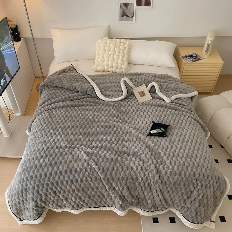 

Коралловый бархат осенне-зимнее одеяло диван кондиционер односпальное двуспальное мягкое фланелевое флисовое одеяло для теплого сна одеяло 180x200cm