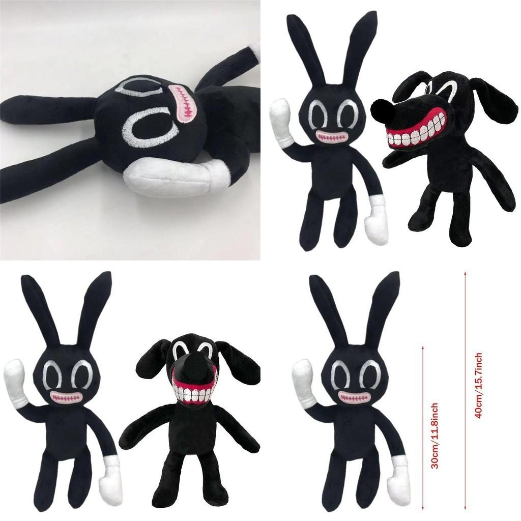 Adorable And Spooky Siren Head Horror Black Bunny Plush Stuffed Doll For Kids