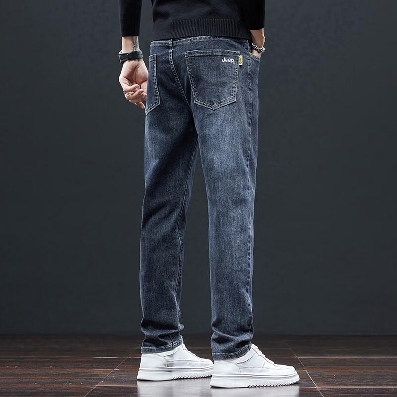 JEEP Men s Straight-Leg Stretch Denim Jeans 34