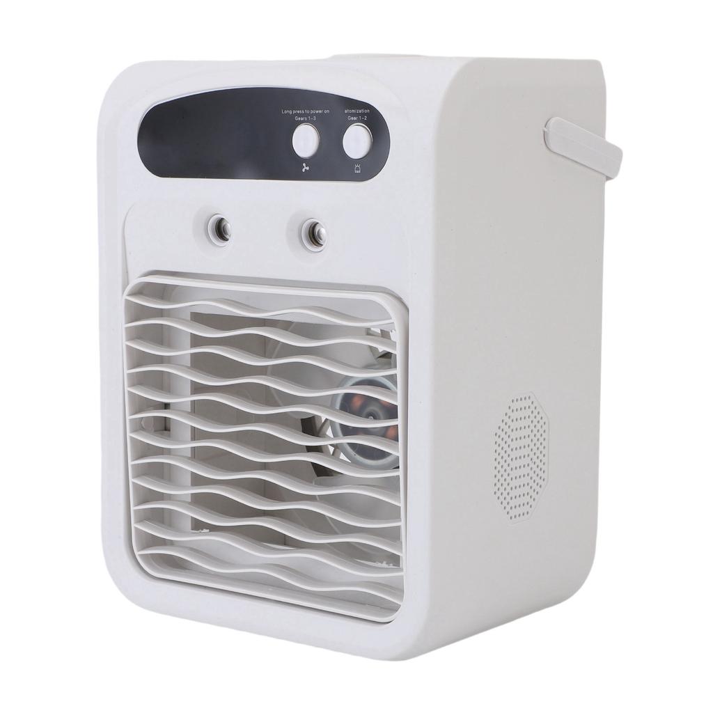 Desktop Air Conditioner with Humidifier 1000ml Water Tank USB Rechargeable Quiet Desk Air Cooler