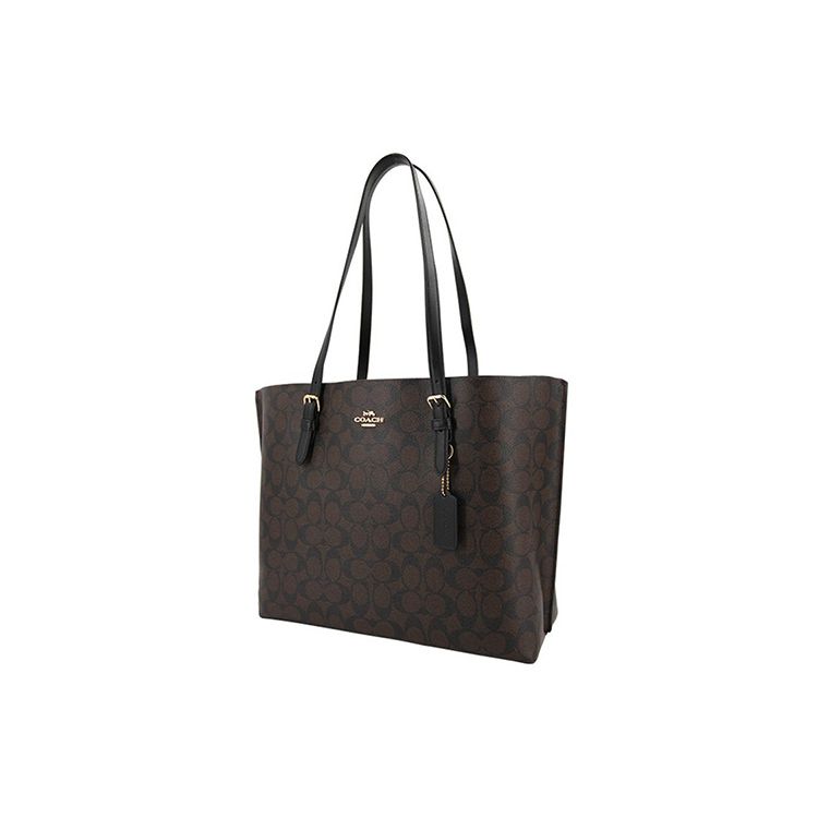 Coach Mollie Vintage Commuter Leather Tote Bag Women Tote Dark-Brown 1665-IMAA8