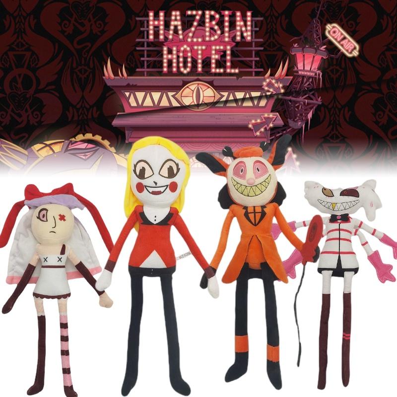 Alastor Plush Doll From Hazbin Hotel In Ultra Soft Short Fur 45cm White