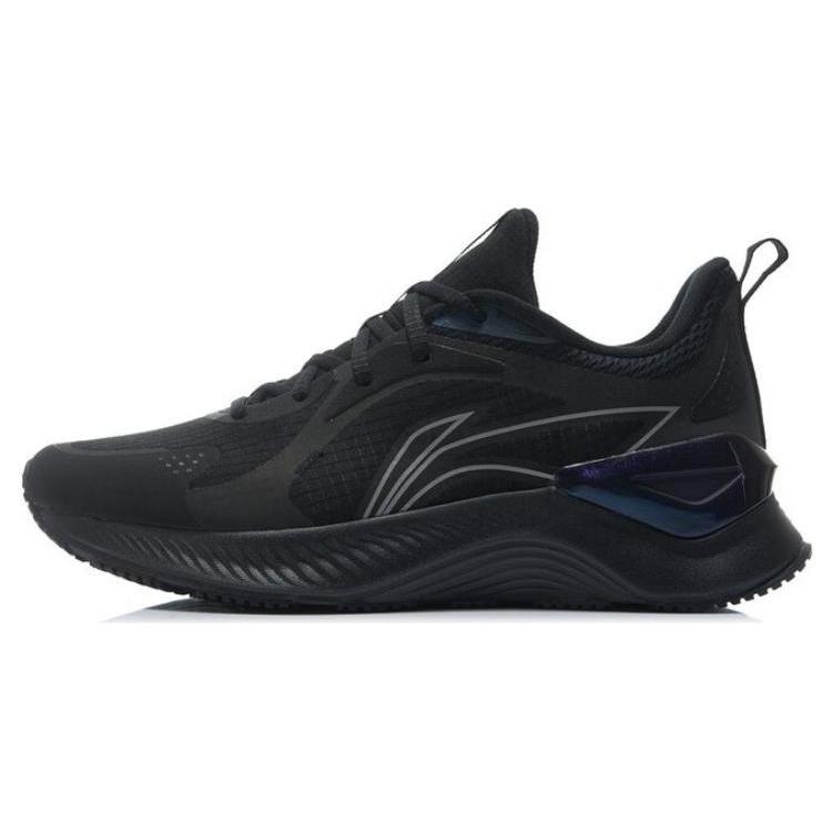 New LiNing YueYing Element Cushioned Slip Resistant Breathable Low Top Marathon Running Shoes Men's Black ARHT047-2