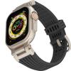 Silicone Strap for Apple Watch Ultra 3 2 1 49mm/Series 11 10 46mm/9 8 7 45mm/SE3 SE2 SE 6 5 4 44mm/3 2 1 42mm Watchband Ventilated Mech Armor Design