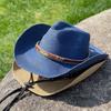 Jazz Straw Hat Women's Summer Outdoor Travel Sunscreen Sunshade Beach Hat Western Cowboy Hat Men's Tibetan Hat Retro