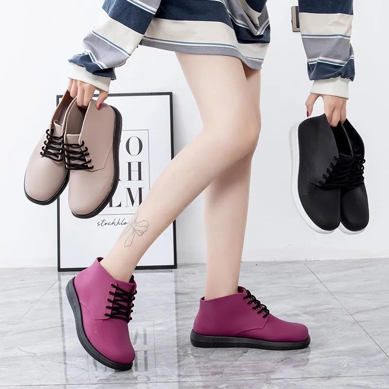 Adult rain shoes women's kitchen non-slip shoes wet and dry women's rubber shoes waterproof rain boots women's fashion thickened