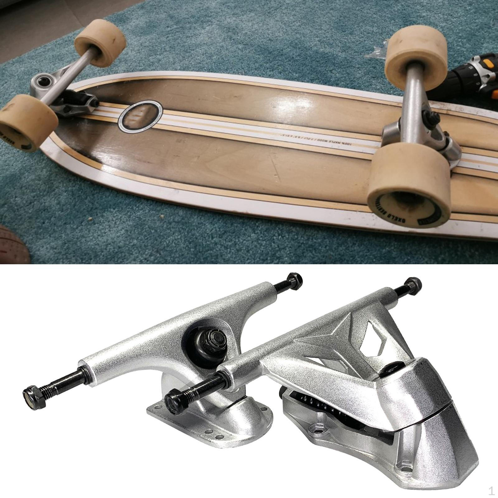 

1 Pair Skateboard Trucks 6 Inches Pads Hardware Set(Pack of 2) for Skate Board Longboard 6 inch