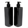 2 500ml Empty Plastic Pump Bottles, Refillable Bottles for S, Liquid,