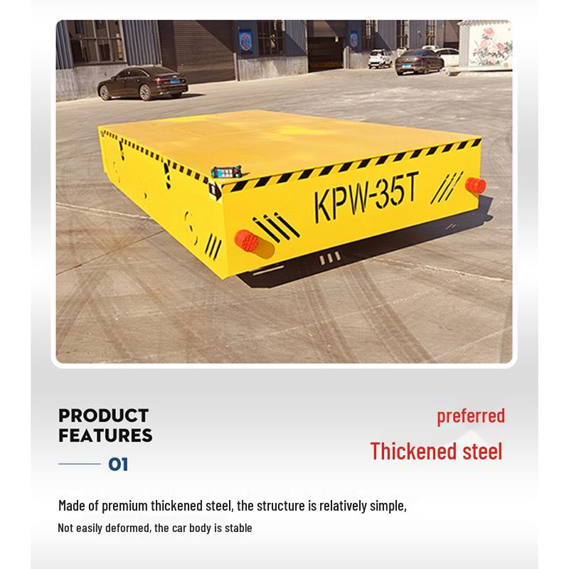 Omnidirectional 5T-10T Electric Flatbed Yard Car for Workshop Handling