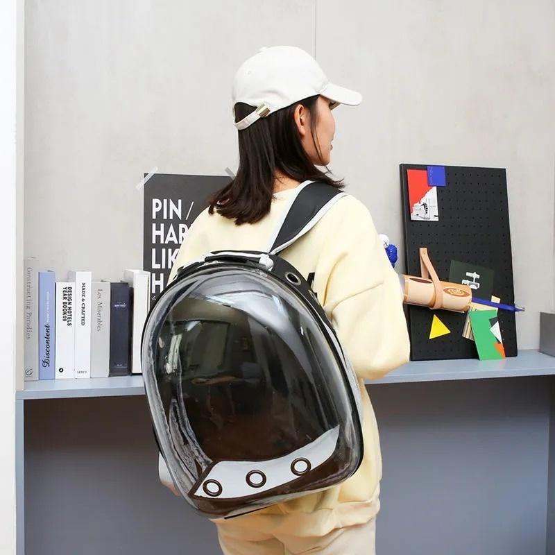 1Pcs Pet Carrier Bag Capsule Bag Large Capacity Cat Bag Carrier Portable Pet Outdoor Travel Transparent Backpack For Dog Cat