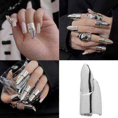 Elegant Alloy Rings Unique Nail Rings Alloy Texture Everyday Wear Rings Perfect for Everyday Wear and Special Occasions
