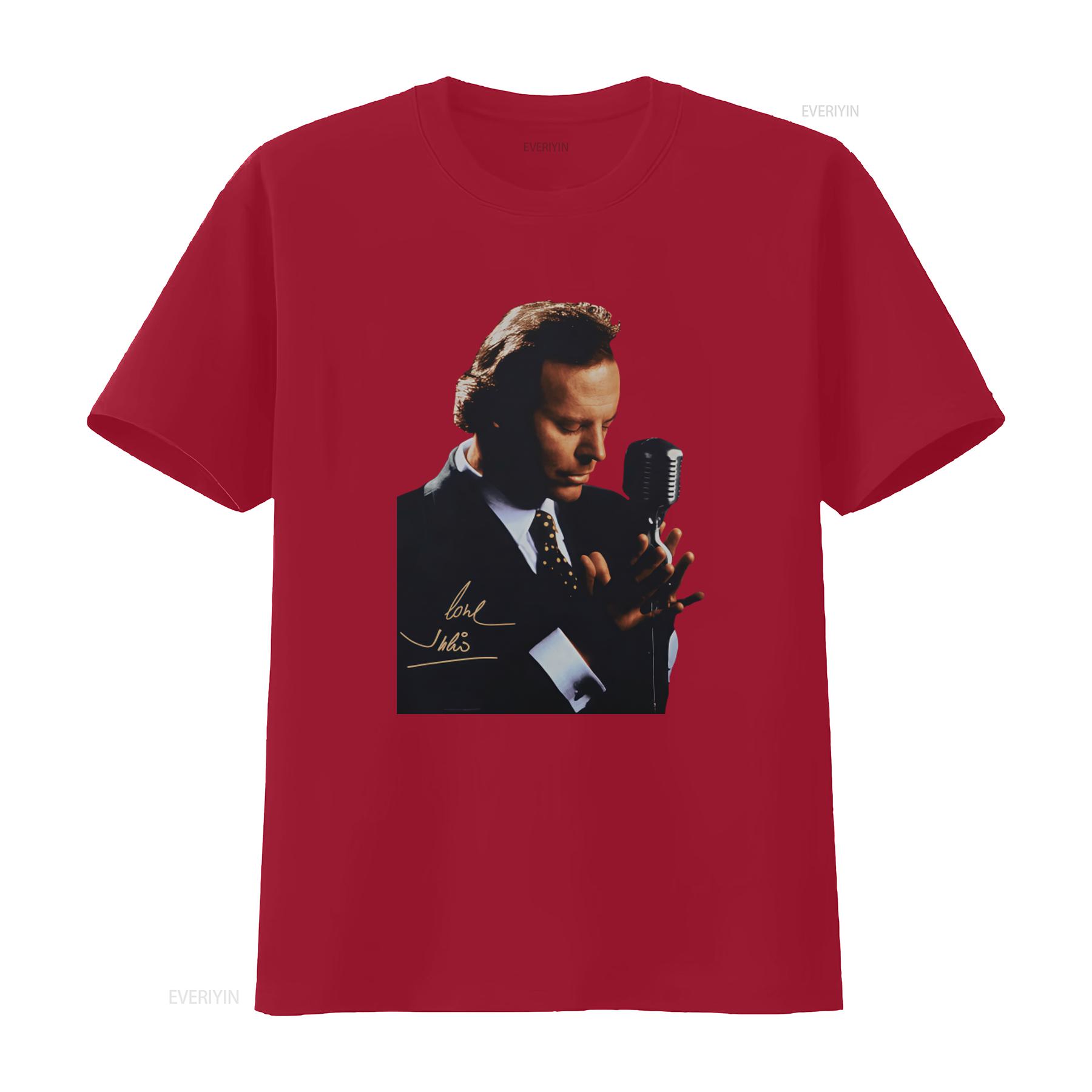 

Vintage Julio Iglesias Live Tour Black Cotton T Shirt Full Size Classic Design Perfect for Music Fans vintage Washed Slightly S
