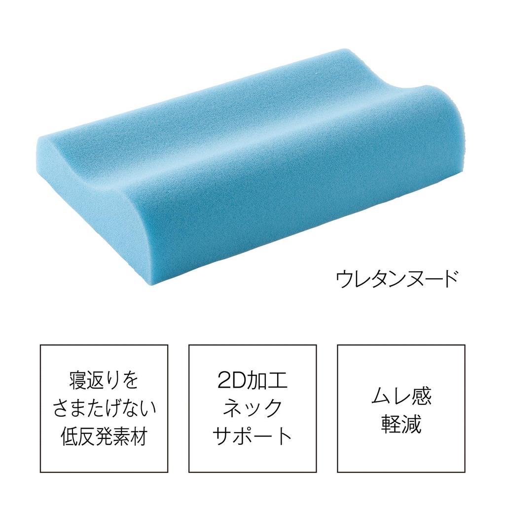 Serta Light Breeze Pillow W61 (LO Type) P-1002, 61cm Wide X 31cm Deep X 10cm Thick, White, Corrugated Urethane Foam Pillow with Nude Cover, Available