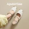 Augustine New Chinese High Heels New Summer Square Head Thick Heel Single Shoes with Skirt Mary Jane Shoes
