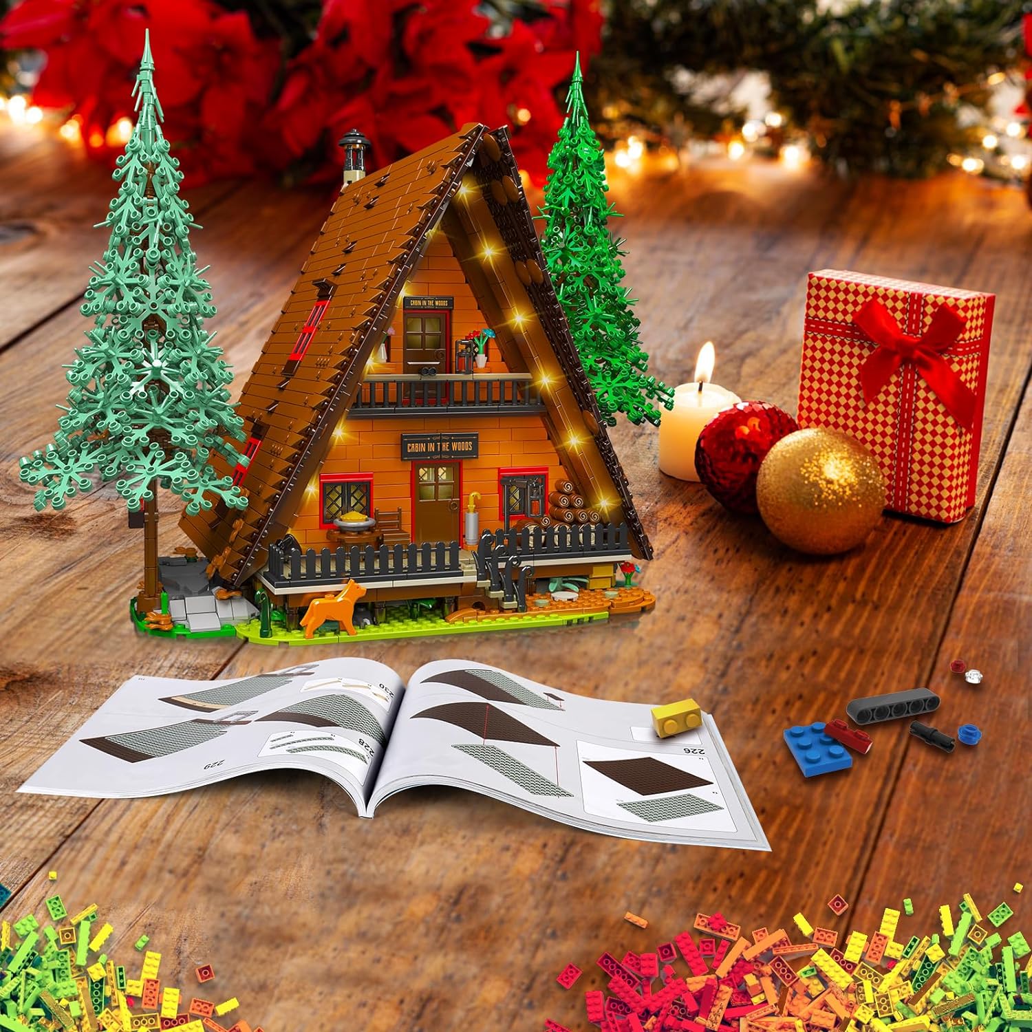 Mold King 16053 Streetview Building Block MOC Рождественский домик в лесу — фото 7
