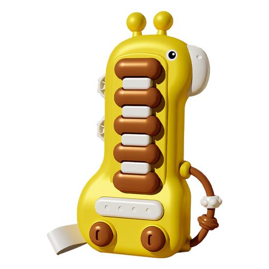 

Мультяшная Жираф Электронная Игрушка-Пианино со Светом Звуком Координация Рук и Глаз Малыши Мальчики Девочки Развивающая Электрическая Клавиатура Музыкальная Игрушка белый