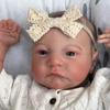49CM Reborn Newborn Baby Dolls Levi Awake Soft Silicone Cloth Body Rebirth Doll Flexible 3D Paint Skin Visible Veins Hand Draw Hair Emulation Doll Toy