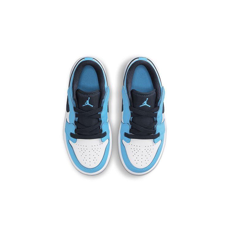Air Jordan 1 Low ALT PS UNC Kids Sneakers White Dark-Powder-Blue Obsidian BQ6066-144