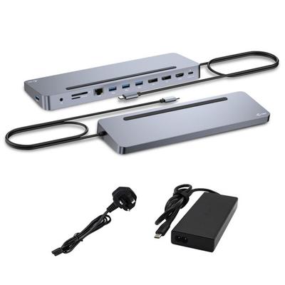 USB-C Docking Station - I-TEC - Ergonomic 4K - 3 Monitors - 100W - Metal