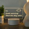 Personalized LED Lamp Acrylic Message Note Board Multipurpose Erasable USB Drawing Board Bedroom Night Light
