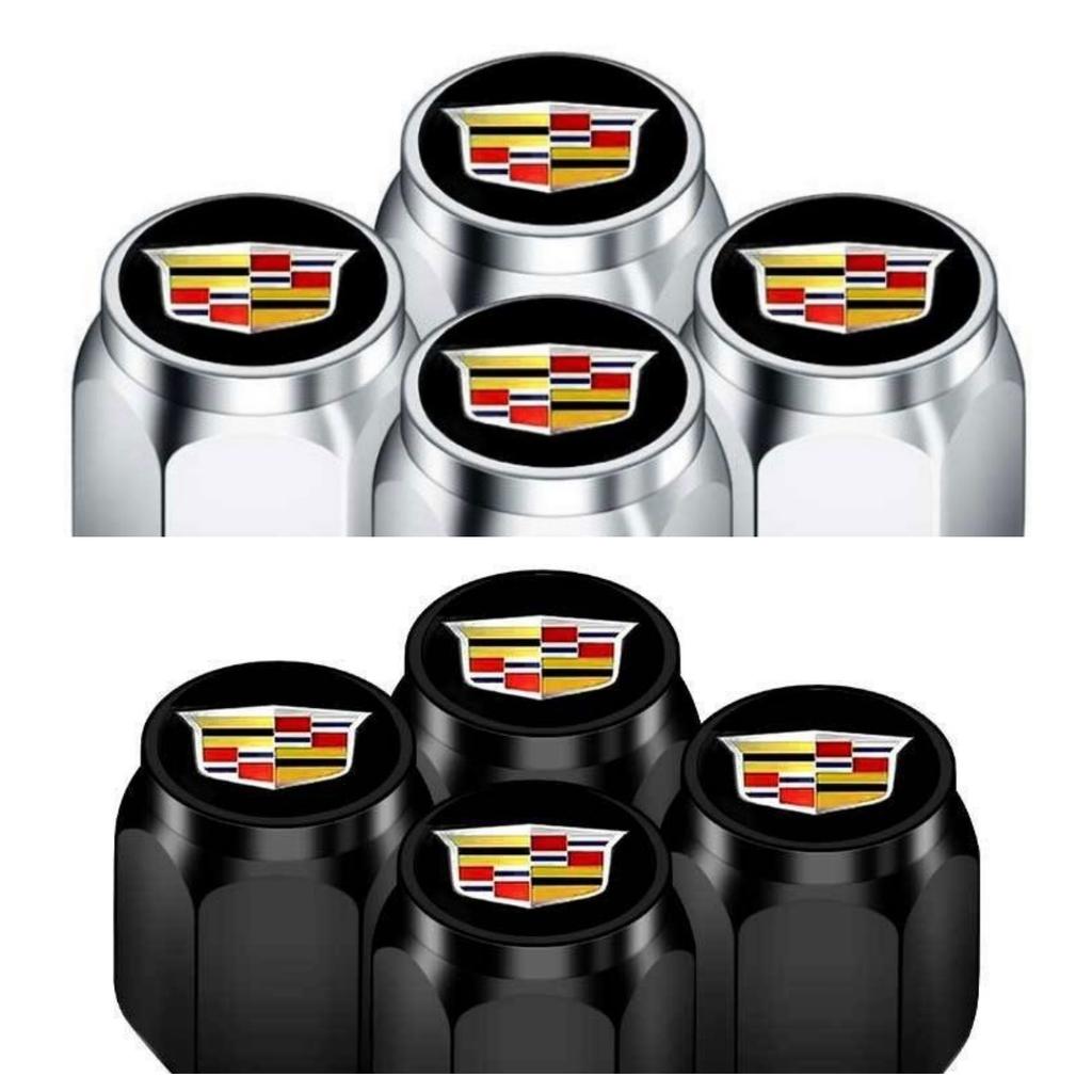 Aluminium-Metall-Autoreifenventilkappen Reifenluftventil Staubschutz Zubehör für Cadillac Lyriq Gt4 2023-2025 XT5 2025 Optiq