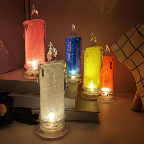 Tear Drop LED Candle Light Flameless Flickering Candles Decorative Atmosphere Night Light for Romantic Dinner Wedding And Home Decor