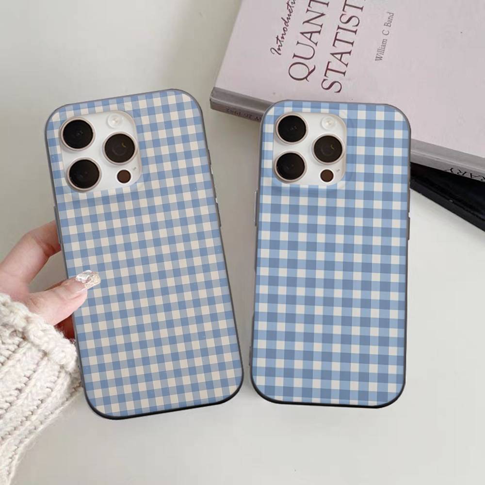 Simple Chic Lattice Pattern Corrugated Pattern For IPhone 17 16 15 14 13 12 11 16 Pro Max Plus Pro Non-slip Phone Cover