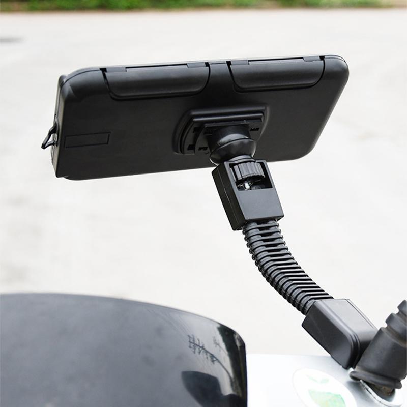 S2102 Motorcycle Phone Bag Bicycle Rear View Mirror Mount Holder Stand Waterproof Case Cover