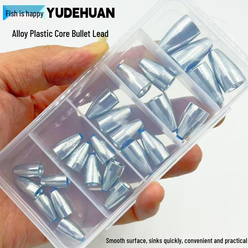 Blei-Set in Kugelform aus Legierung mit Kern aus Kohlenstoffstahl, Texas Rig Köder - 25er Packung.