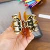 Zinc Zinc Alloy Shiny Acrylic Shark Clip Dazzling Colors Bat Wings Hair Claw Halloween Bat Hair Claw  Girl