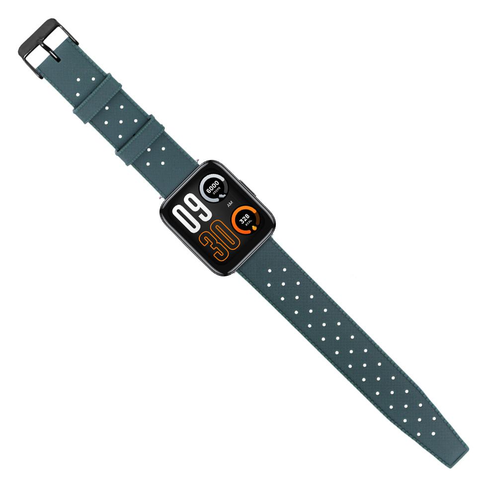 ERBORD Universal Silicone Strap 22mm, Tropic, Green/Black Buckle