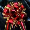 Bridal Car Decoration Set with Ribbons and Flower Accents