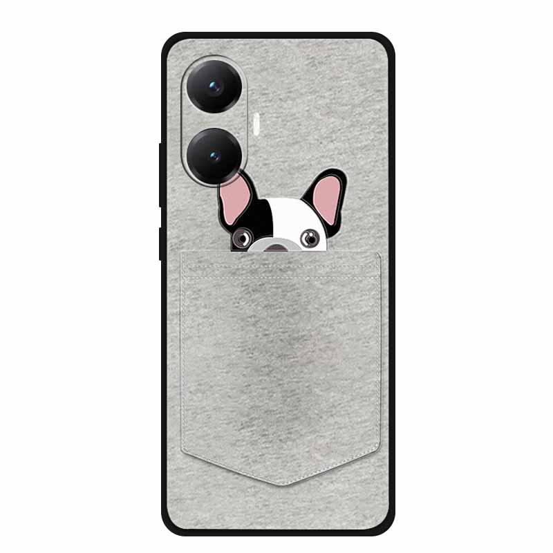 3D Cover For Redmi Turbo 4 Pro 5G Black Bumper Shell Flower Emboss Case Xiaomi POCO F7 Cartoon Flowers Anime Funda Phone Covers