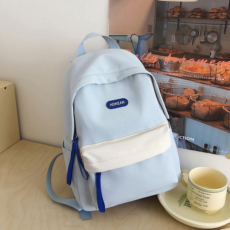 High value, fresh and sweet contrasting color backpack, light and multi-pocket backpack for primary and secondary school students