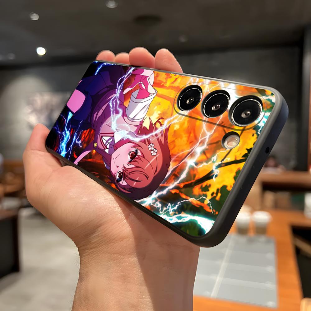 Scientific Railgun Misaka Mikoto Phone Case For Samsung A56 A36 A26 A16 A15 A25 A35 A55 A14 A34 A24 A54 Black Soft Shell