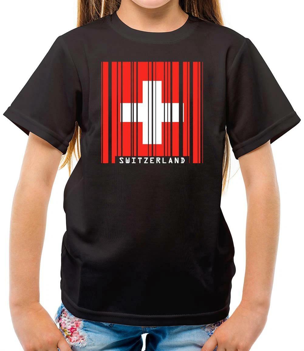 

Switzerland Barcode Style Flag - Kids T-Shirt - Country - Travel - Flags - City 110