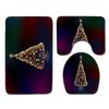 Christmas Bathroom Floor Mat Toilet Three-Piece Set