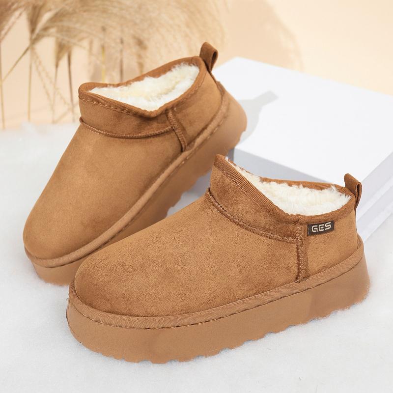 Winter New Warm Boots Fur Women's Snow Boots Thick Bottom Warm Boots Men's and Women's Winter Short Boots Large 43 Fashion