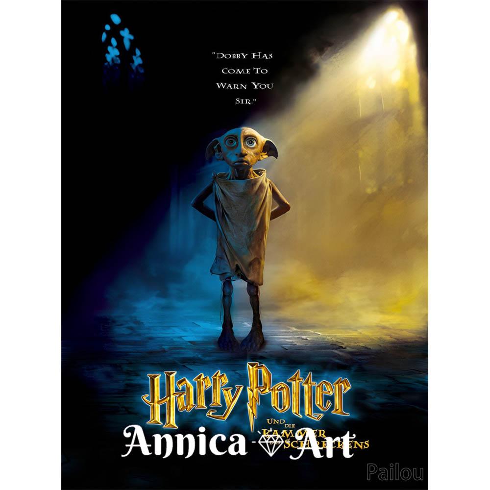 Harry Potter Cartoon Stich Bilder Set Künstliche Leinwand Hogwarts Schule Mosaik Stich 5d Diy Vollbohrer Diamantmalerei Kunst