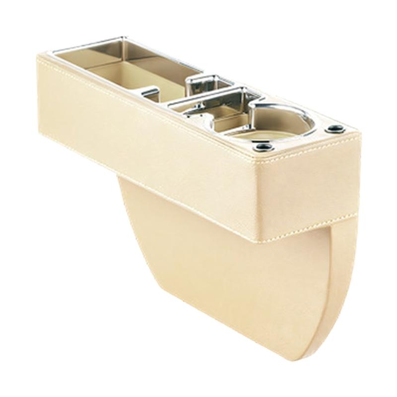 Universal Leather Vehicle Storage Solution For Driver Seat Area Works In Most Cars Stores Phone Sunglasses And Cup