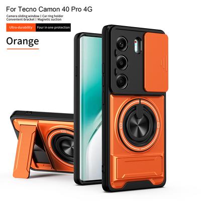 Per Custodia Tecno Camon 40 Tecno Camon 40 Pro 4G 5G Cover Supporto Pieghevole Magnetico Magsafe Copertura Blindata Militare Protezione Fotocamera