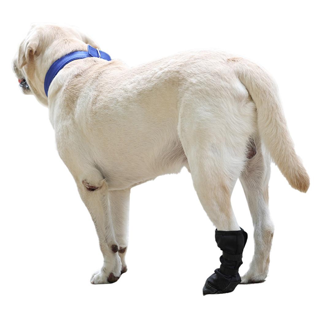 4Pcs Dog Feet Cover Protective Shoes for Pet with Adjustable Sticker Shoes Dogs Thick Grip Booties with Adjustable Stick