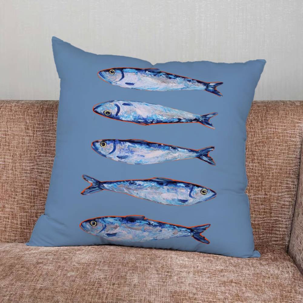 Fish Art Pillow Case Pillowcase Home Sofa Cushions Car Cushions Pillowcover Office Pillowshell Pillow