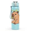 1PC Capybara Relax Cute Animal Print 750ml Color Plastic Sports Water Bottle Leakproof Flip Straw Lid Suitable for Sports Office Home Use