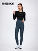 INBIKE Unisex Fleece Cycling Bib Pants - Warm High Waist for Long Distance (Autumn/Winter)