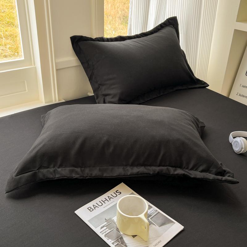 2Pcs/Set 48x74cm Simple Solid Color Pillowcase Fashion Home School Bedding Classic Bedroom Sleeping Pillow Case